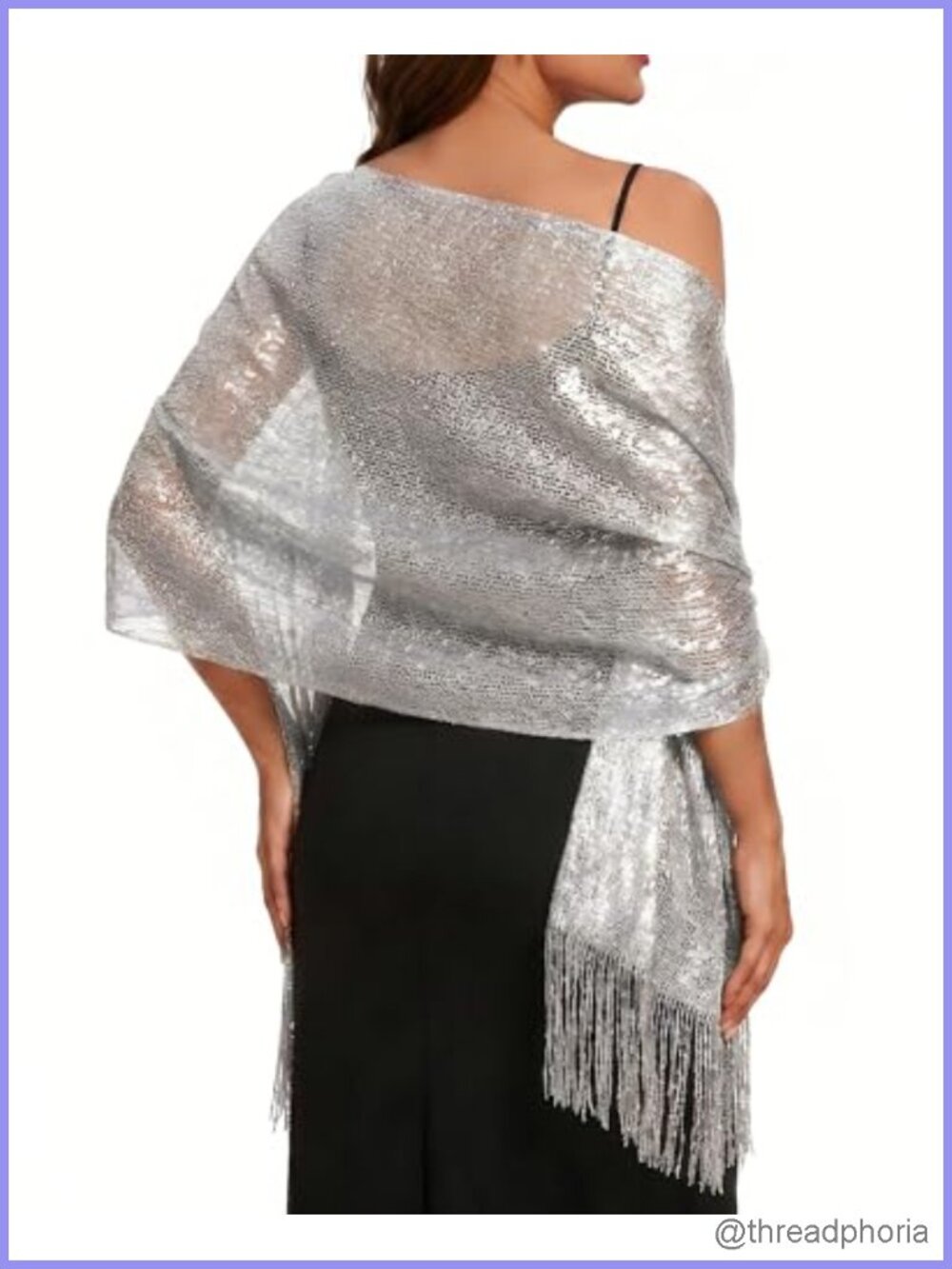 Sparkle Shawl Wrap Evening Dress Women Buckle Formal Wedding Party